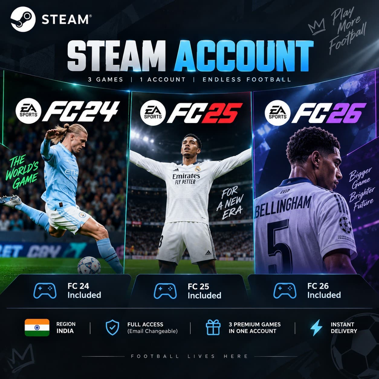 EA SPORTS FC 24 + FC 25 + FC 26 | India Region product image 1