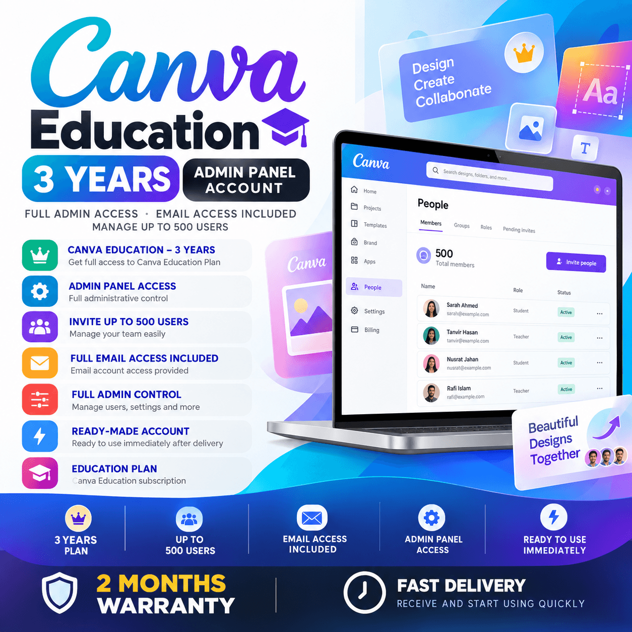 Canva Education 3 Years Admin (2MW) product image 1