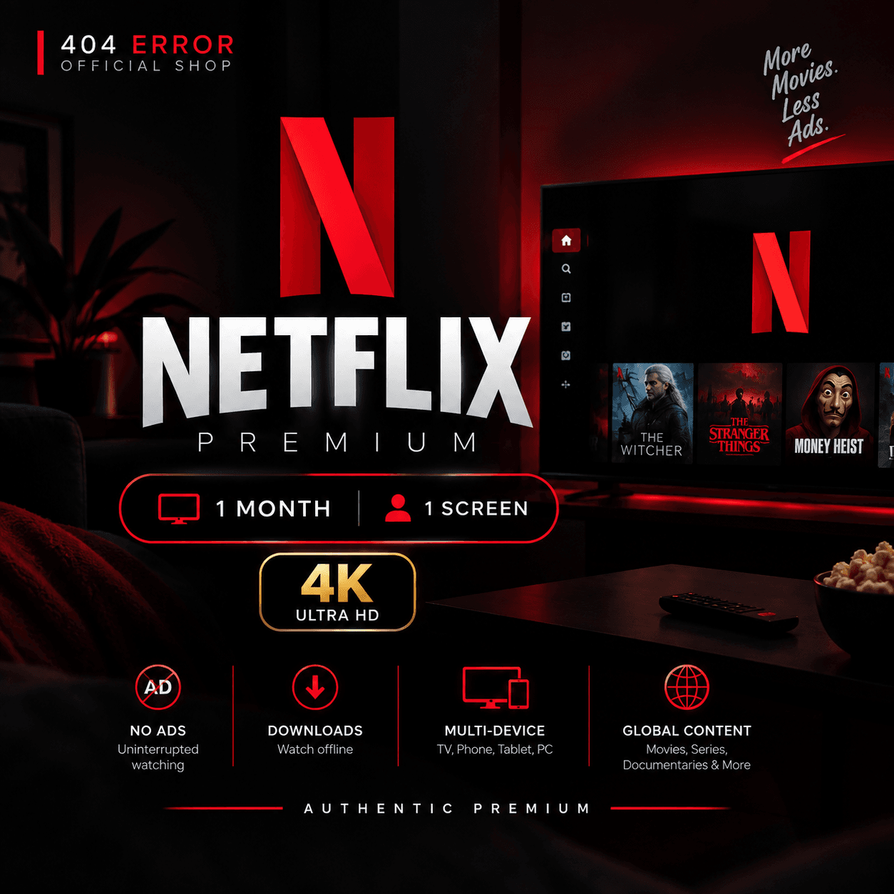 Netflix Premium (1 Month) product image 1